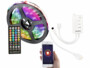 Bande LED RVB connectée de 5 m, compatible avec les commandes vocales.
