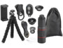 kit de lentilles fisheye macro grand angle zoom avec trepied declencheur bluetooth sac pour smartphone iphone