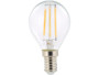 ampoule led a filament design retro avec eclairage 360 forme goutte g45 culot e14 luminea version blanc chaud
