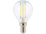 ampoule led a filament design retro avec eclairage 360 forme goutte g45 culot e14 luminea version blanc du jour