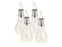 pack de 4 Mini lampes solaires déco d'extérieur design ampoule avec fil lumineux pour ambiance romantique