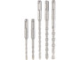 pack de 5  forets beton platre avec fixation sds plus 5 6 8 10 mm