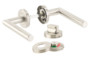 poignee de porte en inox avec loquet et indicateur vert rouge pour toilettes et salle de bain