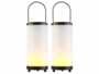 2 lanternes solaires à LED avec 96 LED effet flamme Lunartec