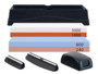 4 accessoires pour pierre à aiguiser Rosenstein & Söhne. 2 Guides d'affutâge, lisseur de surface et support antidérapant pour pierre à aiguiser