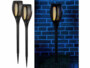 2 torches de jardin solaires 58 cm avec LED à effet flamme Lunartec