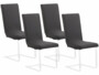4 housses de chaise extensibles - Noir Infactory