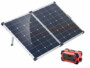 Batterie nomade 216 Ah équipée d'un convertisseur solaire avec un panneau solaire 160 W.