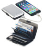 portefeuille etui a cartes rfid anti hack carte bancaire avec batterie usb de secours integree