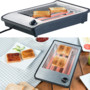 grille pain toaster horizontal ouvert pour cuisson du pain de mie pain entier tranche petit déjeuner
