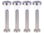 4 Lanternes de jardin solaires "Silva" en acier inoxydable