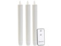 Lot de 3 chandelles à LED avec flamme vacillante et télécommande - Blanc Britesta