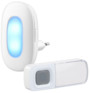 sonnette sans fil avec carillon lumineux pour prise murale et 4 sonneries differentes ftk-110 casa control