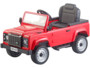 Voiture pour enfant Land Rover rouge.
