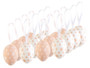 pack de 16 oeurs decoratifs en plastique peint a la main couleur rose et blanc pour paques