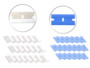 40 lames de rechange pour racloir en acier inoxydable et plastique