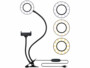 Anneau lumineux LED avec support pour smartphone Ø 9 cm.