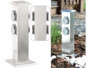 Colone multiprise Royal Gardineer avec design élégant en acier inoxydable pour votre jardin.