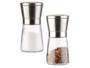 paire de 2 salieres poivrieres moulins pas cher en verre et inox utilisation manuelle