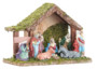 petite crèche artisanale avec santons idéale petits appartements décoration traditionnelle de noel