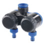 programmateur d'arrosage avec double embout universel 3/4 clipsable