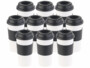 10 gobelets "Coffee to go" à double-paroi avec couvercle en silicone - 475 ml
