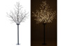 Arbre lumineux 250 cm avec 600 fleurs LED Lunartec. Vues éteint et allumé