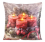 Coussin décoratif à 4 LED avec motifs de l'Avent