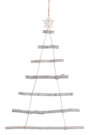 decoration murale suspension de noel echelle branches et corde forme sapin