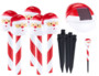 pack de 5 guirlandes lumineuses solaires tetes de pere noel deco extérieur noel