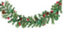 guirlande decorative pour portes et fenetre immitation branche de sapin avec pommes de pin et houx 180cm