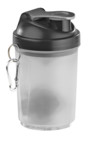 mini shaker de sport et musculation pour préparation protéines et booster 500 ml avec mousqueton
