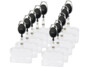 lot de 10 porte badge carte de visite avec derouleur de cable pour salons représentants commerciaux