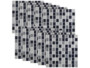 10 dalles murales adhésives - 26 x 26 cm - Mosaïque Niveaux de gris