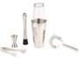 set de barman avec shaker en inox verre doseur passoire pilon pince a glacon