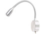 lampe de lecture murale avec led basse consommation 3w intégrée et tete col de cygne orientable