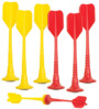 Lot de 6 fléchettes magnétiques jaunes et rouges Playtastic