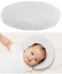 coussin a memoire de forme rond pour bébé anti etouffement tete droite tete plate