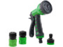 pistolet d'arrosage en plastique reglable 9 jets avec 3 adaptateur pour tous tuyaux royal gardineer
