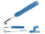 plumeau microfibre avec manche telescopique et tete pliable pour poussiere sur les rebords