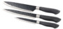 3 couteaux avec lames en acier style "martelé" Tokio Kitchenware