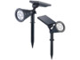 2 spots solaires à LED avec piquet 200 lm / 1,5 W