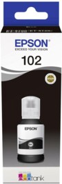 Epson 102 EcoTank Noir pigmenté, Bouteilles d'encre d'origine, ET-2700 ET-2750 ET-2751 ET-2756 ET-2850 ET-2851 ET-2856 ET-3700 ET-3750 ET-4750 ET-4850 ET-4856 ET-15000