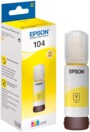 Epson Jaune 104 EcoTank Jaune, Bouteilles d'encre d'origine, ET-1810 ET-2710 ET-2711 ET-2712 ET-2714 ET-2715 ET-2810 ET-2811 ET-2812 ET-2814 ET-2815 ET-2720 ET-2721 ET-2820 ET-2821 ET-4700 ET-4800