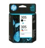 Pack de 2 cartouches originales HP N°305 6ZD17AE.