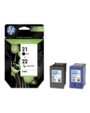 Cartouches originales HP N°21 et N°22 SD367AE - Noir/CMJ HP.