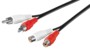 rallonge cinch rca blanc rouge audio 5 mètres male femelle goobay