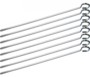 8 piques à brochettes en acier inoxydable