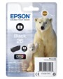 Cartouche Epson 26 Photo Black en blister avec ours polaires, logo Claria Premium Ink et sceau holographique en situation