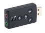 carte son externe pour port usb avec sortie micro et casque et boutons réglage son xystec